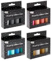 Perlové a gliterové lepidlo 4x20ml MIX barev