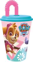 Plastový kelímek s brčkem Paw Patrol 430ml