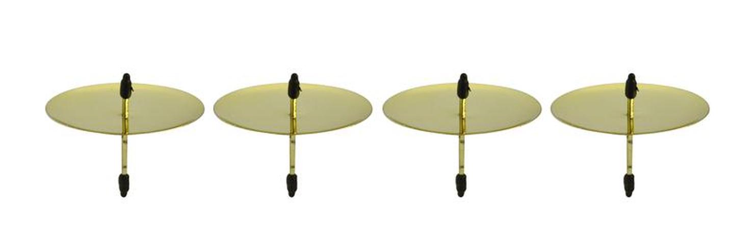 Držák svíčky do adventních věnců 4 ks, zlatá