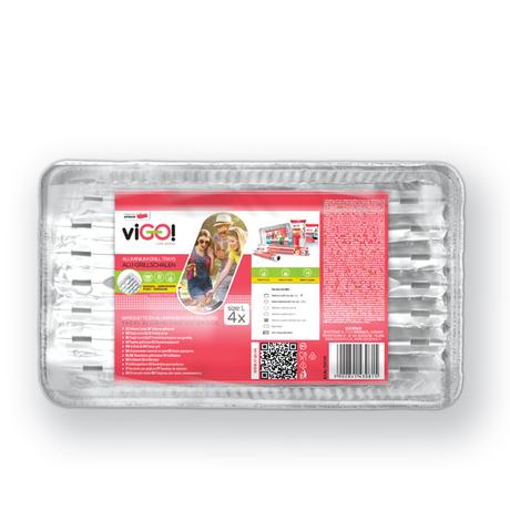 Grilovací tácky Quickpack, 4 ks