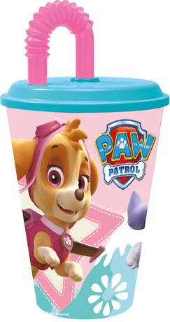 Plastový kelímek s brčkem Paw Patrol 430ml